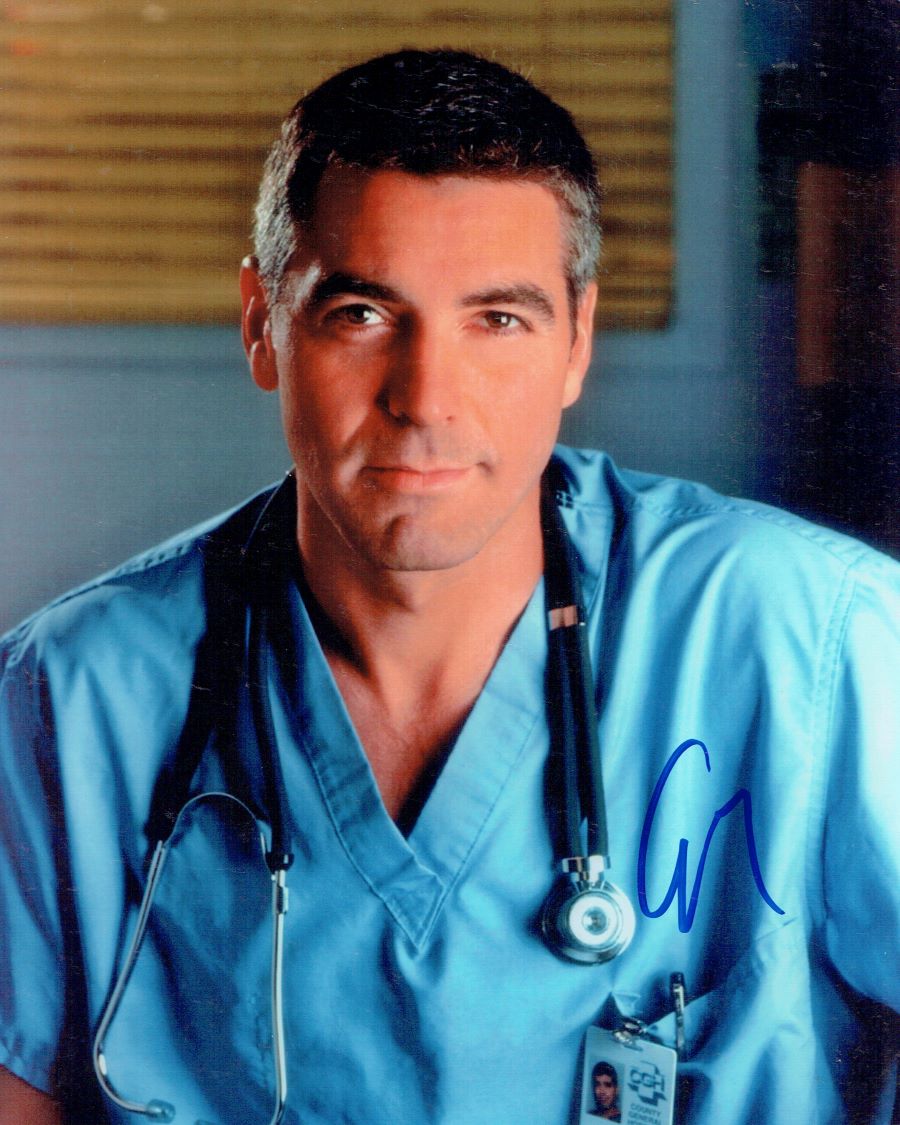 ER Photograph Display Signed by George Clooney - Memorabilia Framers Shop